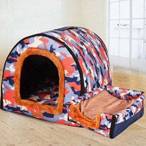 Pet Big Dog House Fully Washable Pet Kennel Cylinder Portable Dog House Golden Retriever Kennel Puppy Pet Cat Dog Bed  Dog Cage