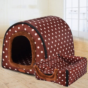 Pet Big Dog House Fully Washable Pet Kennel Cylinder Portable Dog House Golden Retriever Kennel Puppy Pet Cat Dog Bed  Dog Cage