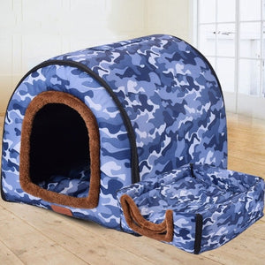 Pet Big Dog House Fully Washable Pet Kennel Cylinder Portable Dog House Golden Retriever Kennel Puppy Pet Cat Dog Bed  Dog Cage