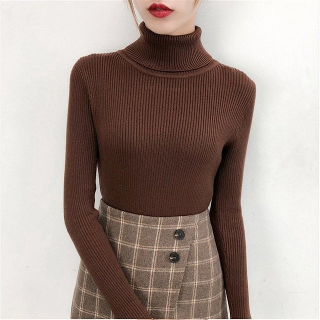 Tops turtleneck Pullovers Casual Sweater