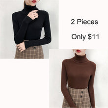 Load image into Gallery viewer, Tops turtleneck Pullovers Casual Sweater