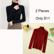 Load image into Gallery viewer, Tops turtleneck Pullovers Casual Sweater