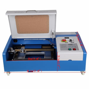 Update 40W CO2 Laser Engraver Cutting Engraving Machine USB Port 300x200mm