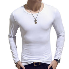 Load image into Gallery viewer, Spring Men T-Shirts Long Sleeve O-Neck Casual Fitness Jogging Solid Fashion Tee Basic Running Homme Top Clothing