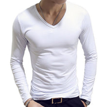 Load image into Gallery viewer, Spring Men T-Shirts Long Sleeve O-Neck Casual Fitness Jogging Solid Fashion Tee Basic Running Homme Top Clothing