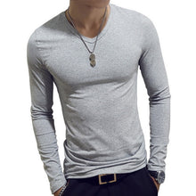 Load image into Gallery viewer, Spring Men T-Shirts Long Sleeve O-Neck Casual Fitness Jogging Solid Fashion Tee Basic Running Homme Top Clothing