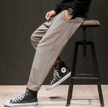 Load image into Gallery viewer, Dropshipping Male Sweatpants Joggers Autumn Japanese Mens Linen Losse Sweatpants Men Solid Harajuku Streetwear Harem Pants