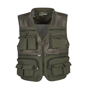 Unloading Tactical Vest Coat Fashion Men's Summer Photographer Waistcoat Mesh Work Sleeveless Jacket Tool Many Pocket Vest Male