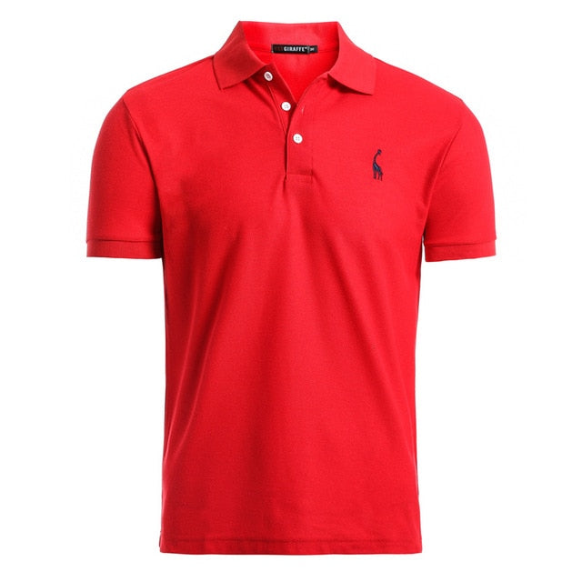 Negizber novo homem polo camisa dos homens casual veados bordado algodão polo camisa masculina de manga curta alta quantidade