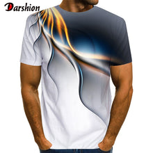 Load image into Gallery viewer, Popular Men Tshirt Short Sleeve 3D Printed Lightning T-shirt Uniquely  Raindrop T-shirt Loose O-neck Summer Men’s Clothes