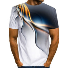 Load image into Gallery viewer, Popular Men Tshirt Short Sleeve 3D Printed Lightning T-shirt Uniquely  Raindrop T-shirt Loose O-neck Summer Men’s Clothes