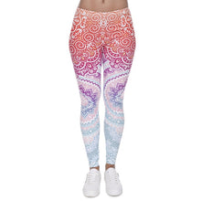 Load image into Gallery viewer, Brands Women Fashion Legging Aztec Round Ombre Printing leggins Slim High Waist  Leggings Woman Pants