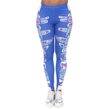 Load image into Gallery viewer, Brands Women Fashion Legging Aztec Round Ombre Printing leggins Slim High Waist  Leggings Woman Pants