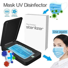 Load image into Gallery viewer, Máquina de desinfección esterilizador ultravioleta portátil teléfono móvil máscara facial esterilizador caja uv dual luces para artículos pequeños