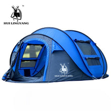 Load image into Gallery viewer, tent outdoor 3-4persons automatic speed open throwing pop up windproof waterproof beach camping tent large space