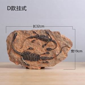 Retro dinosaur fossil resin statue wall hanging,Jurassic dinosaur skull sculpture as faux taxidermy, Home decoration accessories