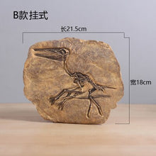 Load image into Gallery viewer, Retro dinosaur fossil resin statue wall hanging,Jurassic dinosaur skull sculpture as faux taxidermy, Home decoration accessories