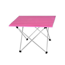 Load image into Gallery viewer, Portable Table Foldable Folding Camping Hiking Desk Traveling Outdoor Picnic New Blue Gray Pink Black Al Alloy Ultra-light S L