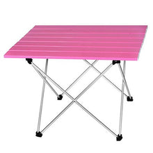 Load image into Gallery viewer, Portable Table Foldable Folding Camping Hiking Desk Traveling Outdoor Picnic New Blue Gray Pink Black Al Alloy Ultra-light S L