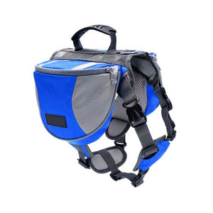 TAILUP Pet Outdoor Backpack Large Dog Reflective Adjustable Saddle Bag Harness Carrier For Traveling Hiking Camping Safety