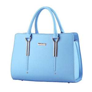 Women Bag Vintage Handbag Casual Tote Fashion Women Messenger Bags Shoulder Top-Handle Purse Wallet Leather 2019 New Black Blue