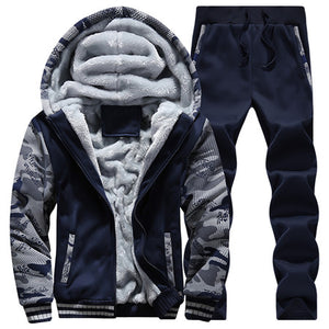 Winter Fleece Hoodies Men Casual Hooded