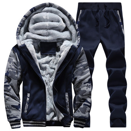 Winter Fleece Hoodies Men Casual Hooded