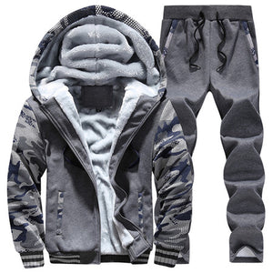 Winter Fleece Hoodies Men Casual Hooded