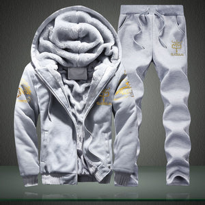 Winter Fleece Hoodies Men Casual Hooded