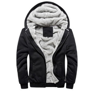 Winter Fleece Hoodies Men Casual Hooded