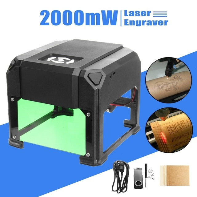 2000/3000mW USB Desktop Laser Engraver Machine