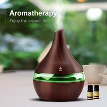 Load image into Gallery viewer, Electric Aroma Air Diffuser Wood Ultrasonic Air Humidifier Essential Oil Aromatherapy Cool Mist Maker