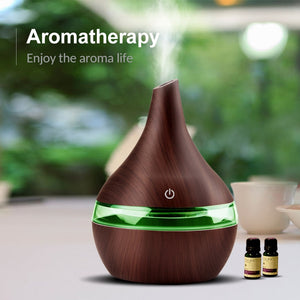 Electric Aroma Air Diffuser Wood Ultrasonic Air Humidifier Essential Oil Aromatherapy Cool Mist Maker