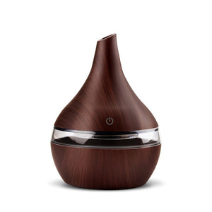 Electric Aroma Air Diffuser Wood Ultrasonic Air Humidifier Essential Oil Aromatherapy Cool Mist Maker