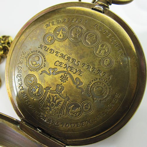 old Antique Double Cover Tourbillon MoonPhase Pocket Watch C080