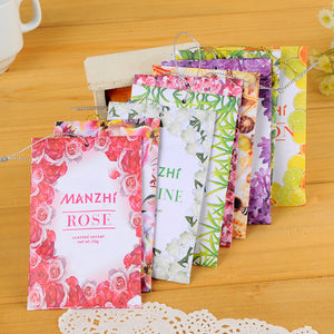 Aromatherapy Air Fresh Refreshing Scent Bag Flower Printing 9 Kinds Smell Perfume