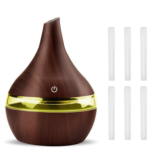 Electric Aroma Air Diffuser Wood Ultrasonic Air Humidifier Essential Oil Aromatherapy Cool Mist Maker