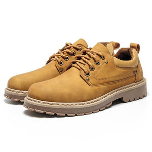 Men Casual Leather Shoes Men Leather Shoes Work Safety Shoes