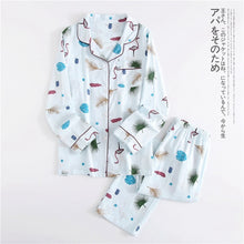 Load image into Gallery viewer, pajamas women 100% gauze cotton long sleeve casual