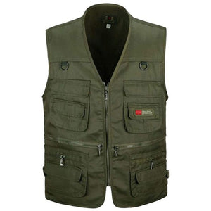 Men's Fishing Vest with Multi-Pocket Zip for Photography / Hunting / Travel Outdoor Sport