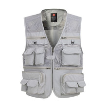 Load image into Gallery viewer, Summer Mesh Vest For Men Spring Autumn Male Casual Thin Breathable Multi Pocket Waistcoat Mens Baggy 5XL Vest With Many Pockets