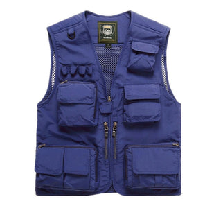 Fishing Vests Quick Dry Breathable Multi Pocket Mesh Vest Sleeveless