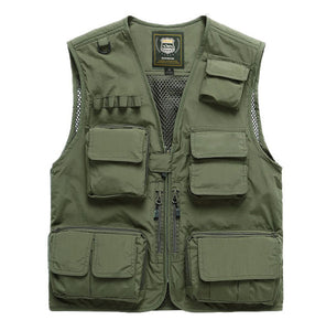 Fishing Vests Quick Dry Breathable Multi Pocket Mesh Vest Sleeveless