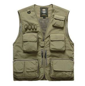 Fishing Vests Quick Dry Breathable Multi Pocket Mesh Vest Sleeveless