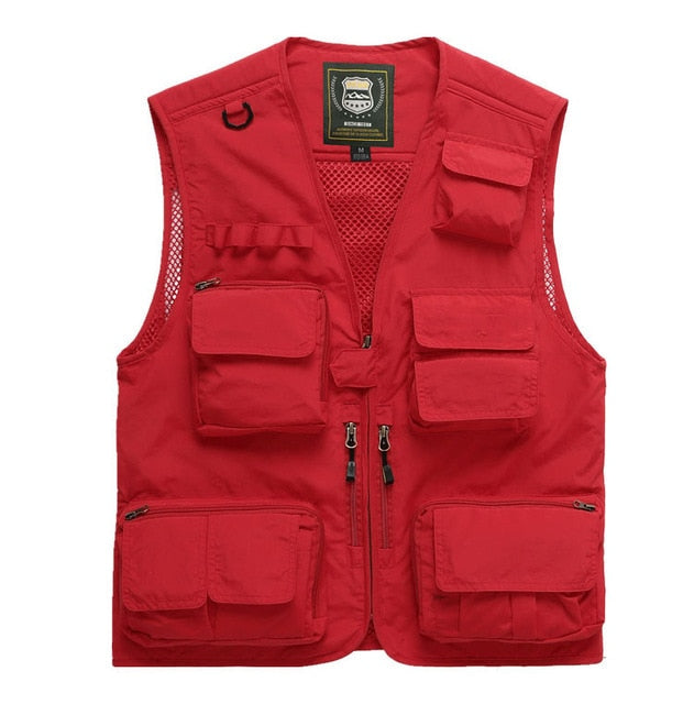 Fishing Vests Quick Dry Breathable Multi Pocket Mesh Vest Sleeveless