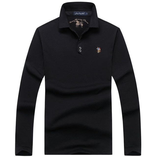 Men's Polo Casual Long Sleeve Shirts