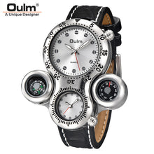 Load image into Gallery viewer, Oulm 1149 Antique Design Men&#39;s Watches Octopus Style Big Size Male Sport Watch Casual Leather Strap 2 Time Zone Men Wristwatch