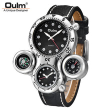 Load image into Gallery viewer, Oulm 1149 Antique Design Men&#39;s Watches Octopus Style Big Size Male Sport Watch Casual Leather Strap 2 Time Zone Men Wristwatch